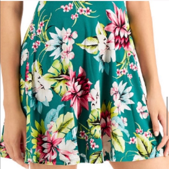 Bar III Tropical Mini Sundress - Picture 3 of 6